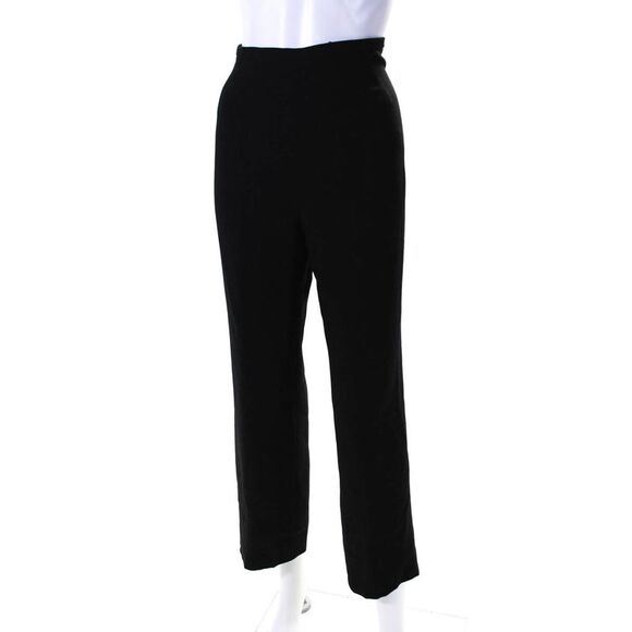 Serge & Real Womens Mid Rise Crop Straight Leg Pleated Pants Black Size 6 - Picture 2 of 5